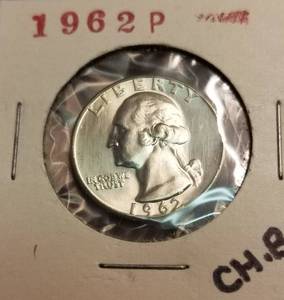 lot 35 image: 1962 WASHINGTON QUARTER BU