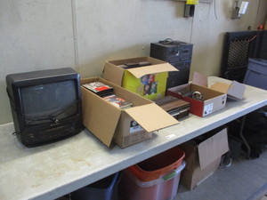 lot 2 image: VCR & tapes and Cassette Player and tapes