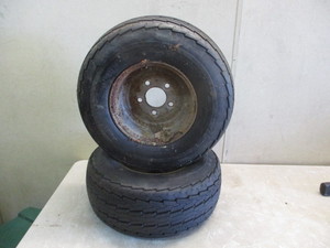 lot 31 image: 2 Trailer tires and Rims 20.5x8-10