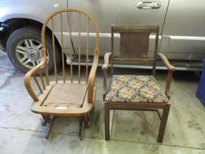 lot 70 image: Vintage Occasional chair and Rocker