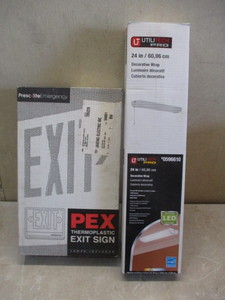 lot 113 image: Pex Exit Sign and Led Wrap Light