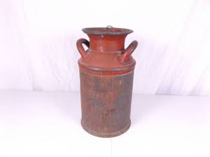 Antique Metal Eveleth Cry Milk Can