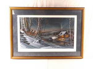 Wood Framed Terry Redlin Evening With Friends
