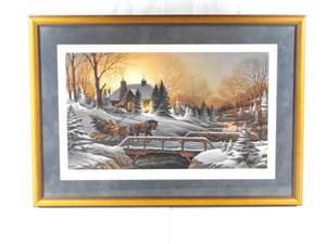 Wood Framed Terry Redlin Heading Home