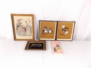 Lot of Misc Small Vintage Hanging Wall Art