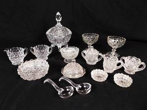 Lot of Antique Crystal Salts, Cups, etc.&nbsp