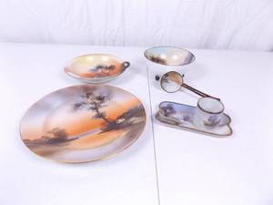 Lot of Noritake Nippon etc. Hand Painted Dinner Set