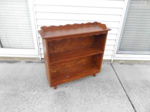 Vintage SOLID Wood Trimmed Doweled Book Shelf
