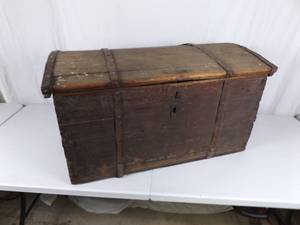 Antique Wood Immigration Chest