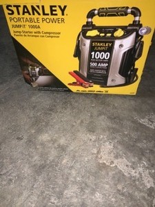 STANLEY 1000 Peak Amp Portable Car Jump Starter with Compressor. See Pictures