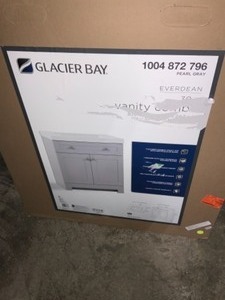 GlacierBay Everdean 30.50 in. W x 18.75 in. D Bath Vanity in Pearl Gray with Cultured Marble Vanity Top in White with White Basin. See Pictures