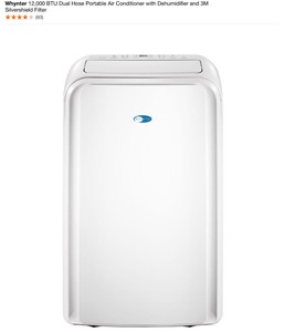 Whynter 12,000 BTU Dual Hose Portable Air Conditioner with Dehumidifier and 3M Silvershield Filter. See Pictures
