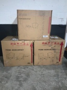 Noble House Antibes Gray 6-Piece Wicker Outdoor Sectional Set with Silver Cushions. See Pictures