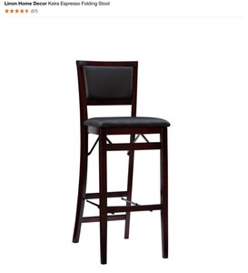 Linon Home Decor Keira Espresso Folding Stool. See Pictures