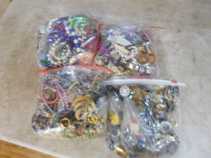 4 Bags of Costume Jewelry