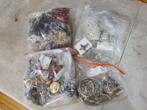 4 Bags of Costume Jewelry