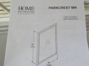 lot 208 image: Parkcrest mirror 22x30 framed...