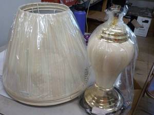 lot 349 image: floor lamp and table lamp...