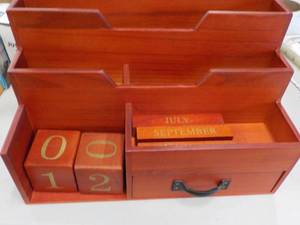 lot 290 image: Infinite Divisions wood mail deskto...