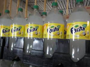 lot 364 image: case of 8 2 liter bottles Fanta Pin...