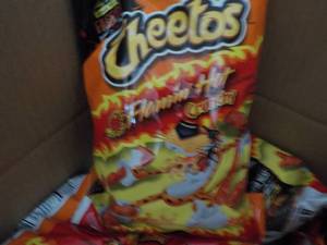lot 368 image: 2 cases Cheetos Flamin Hot Snacks ...