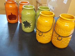 lot 388 image: Harvest ceramic lanterns...