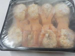 lot 422 image: frozen package 8 stuffed salmon...