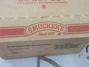 lot 437 image: case of Smuckers sugar free jelly ...