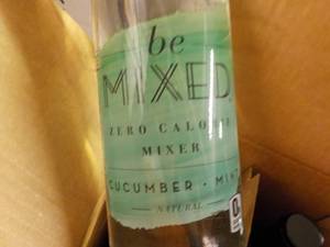 lot 447 image: case of 12 bottles beMixed cucumber...