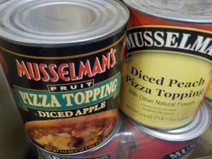 lot 454 image: 2 7.2 lb. cans diced peaches and di...