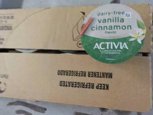 lot 482 image: 16 tubs dairy free vanilla cinnamon...