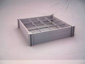 lot 6 image: Vita White garden bed with grids (4...