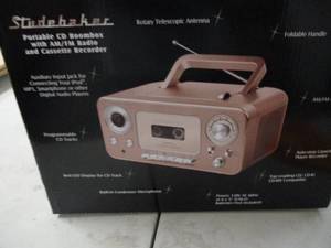 lot 17 image: Studebaker portable CD, cassette, a...