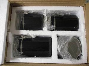 lot 28 image: Home Basics 4 piece black canister ...