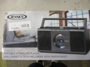 lot 44 image: Jensen portable CD, cassette, and r...