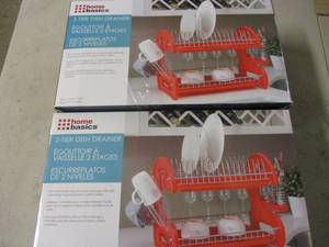 lot 59 image: 2 Home Basics 2 tier dish drainers...
