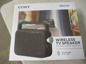 lot 131 image: Coby portable wireless TV speaker...