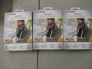lot 137 image: 2 Facetecht Bluetooth face covering...