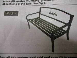 lot 162 image: black steel star bench, missing har...