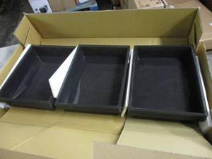 lot 166 image: black 10 drawer organizer cart...