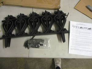 lot 177 image: black garden fenceborder with sola...