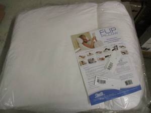 lot 309 image: contour white flip pillow...