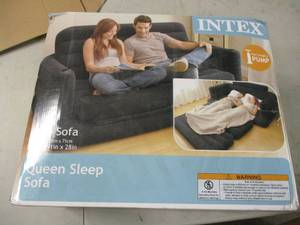 lot 323 image: Intex inflatable queen sleep sofa...