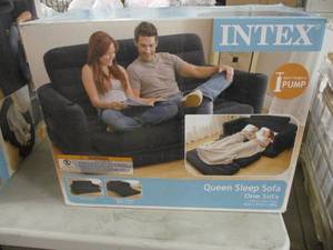 lot 324 image: Intex inflatable queen sleep sofa...