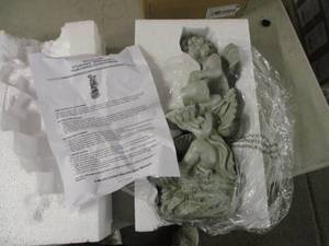 lot 334 image: solar cherub lighted fountain...