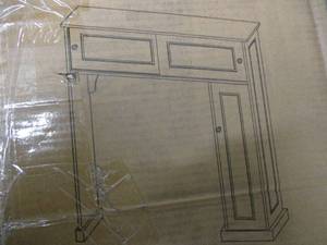 lot 342 image: white over-the-toilet cabinet...