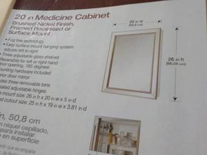 lot 204 image: 20 medicine cabinet brushed nickel...