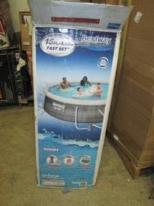 bestway 15 foot fast set pool used ...