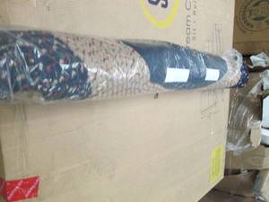 braided 48x48 octagon rug navy ...
