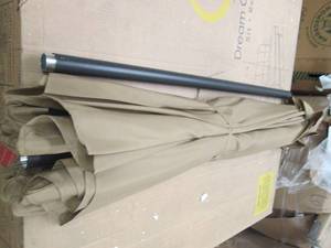 9 steel market umbrela, khaki...
